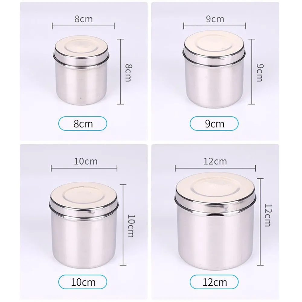 Dental Stainless Steel Cotton Storage Jar with Lid Medical Disinfection Canister Tweezers Surgical Tool Jar Pot Container Bottle