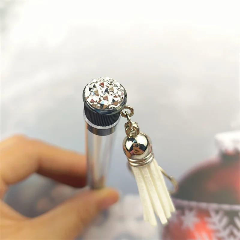 Pink Gold Eyelash Brush Tube With Keychain & Tassel Lash Extension Makeup Brush Eyebrow Comb Beauty Tool view 5