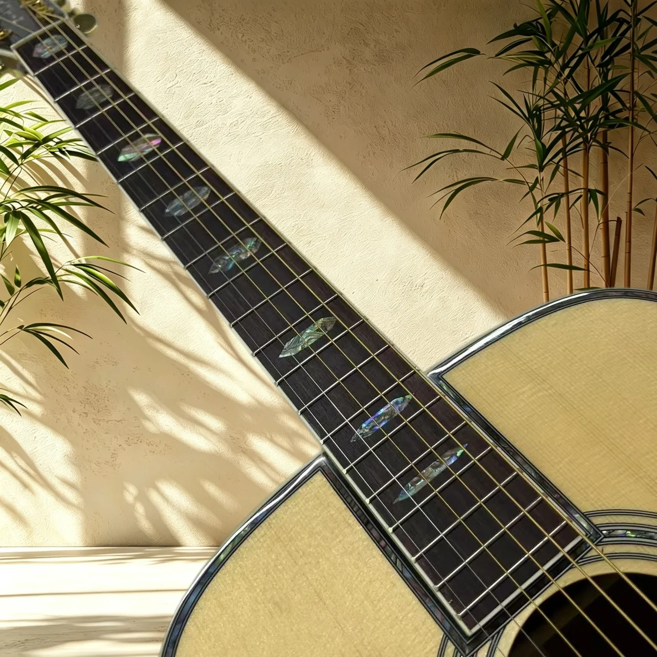 D45 Left Acoustic Guitar Spruce Top Rosewood Back Sides Rosewood Fretboard Abalone Binding Floral Abalone Inlay Free Shipping