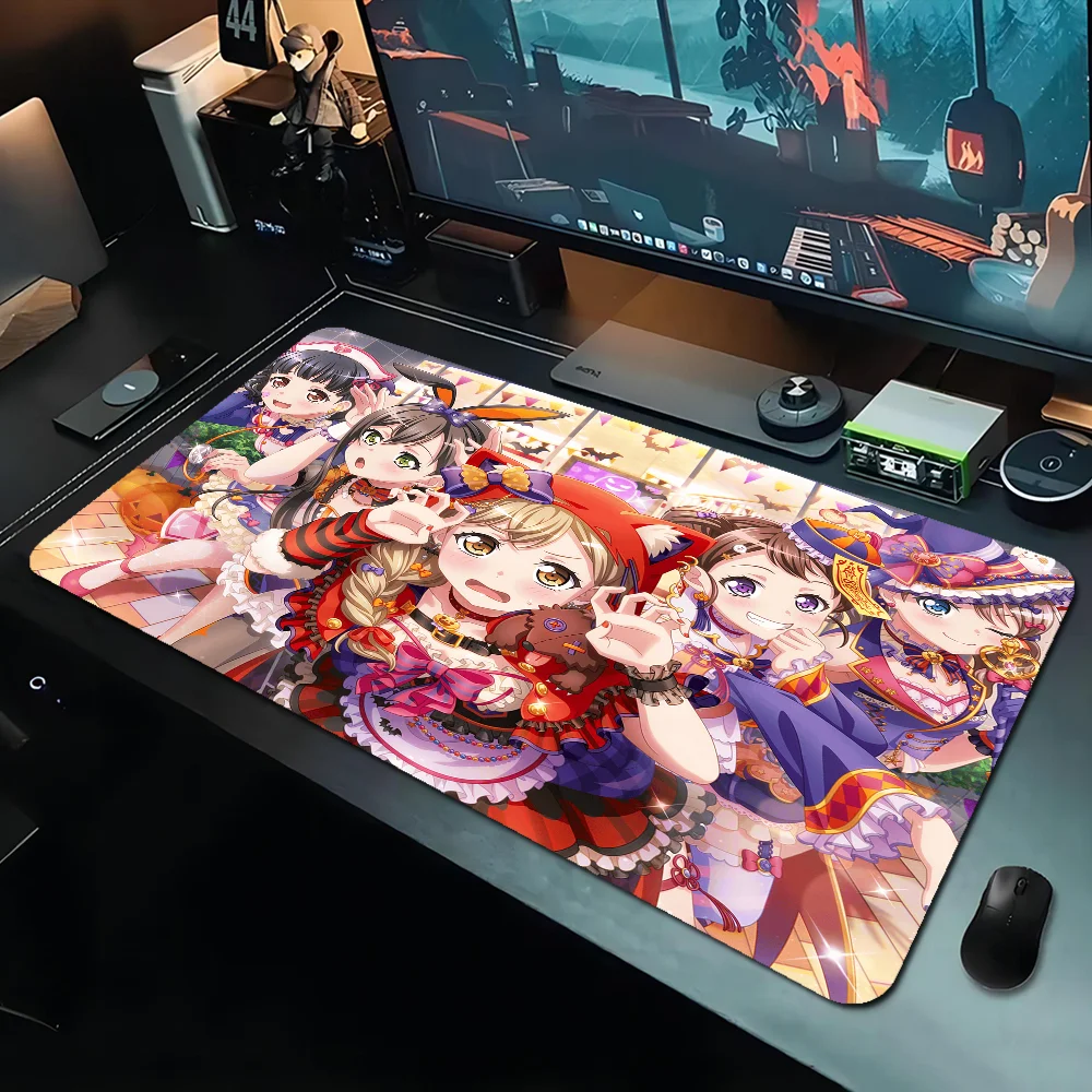 BanG Dream Non-slip Lockedge Thickened Mouse Pad Oversized Gaming Keyboard Notebook Table Mat