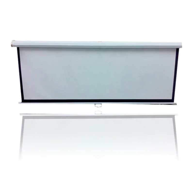 100 telas de projeção de enrolar de 120 polegadas/branco fosco puxe para cima tela de projetor manual de 180 polegadas pul para baixo