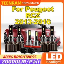 LED Headlight Bulbs 360W 60000LM Super Bright Auto Lamps 6000K White 12V Car Fog Lights For Peugeot RCZ 2013 2014 2015 2016