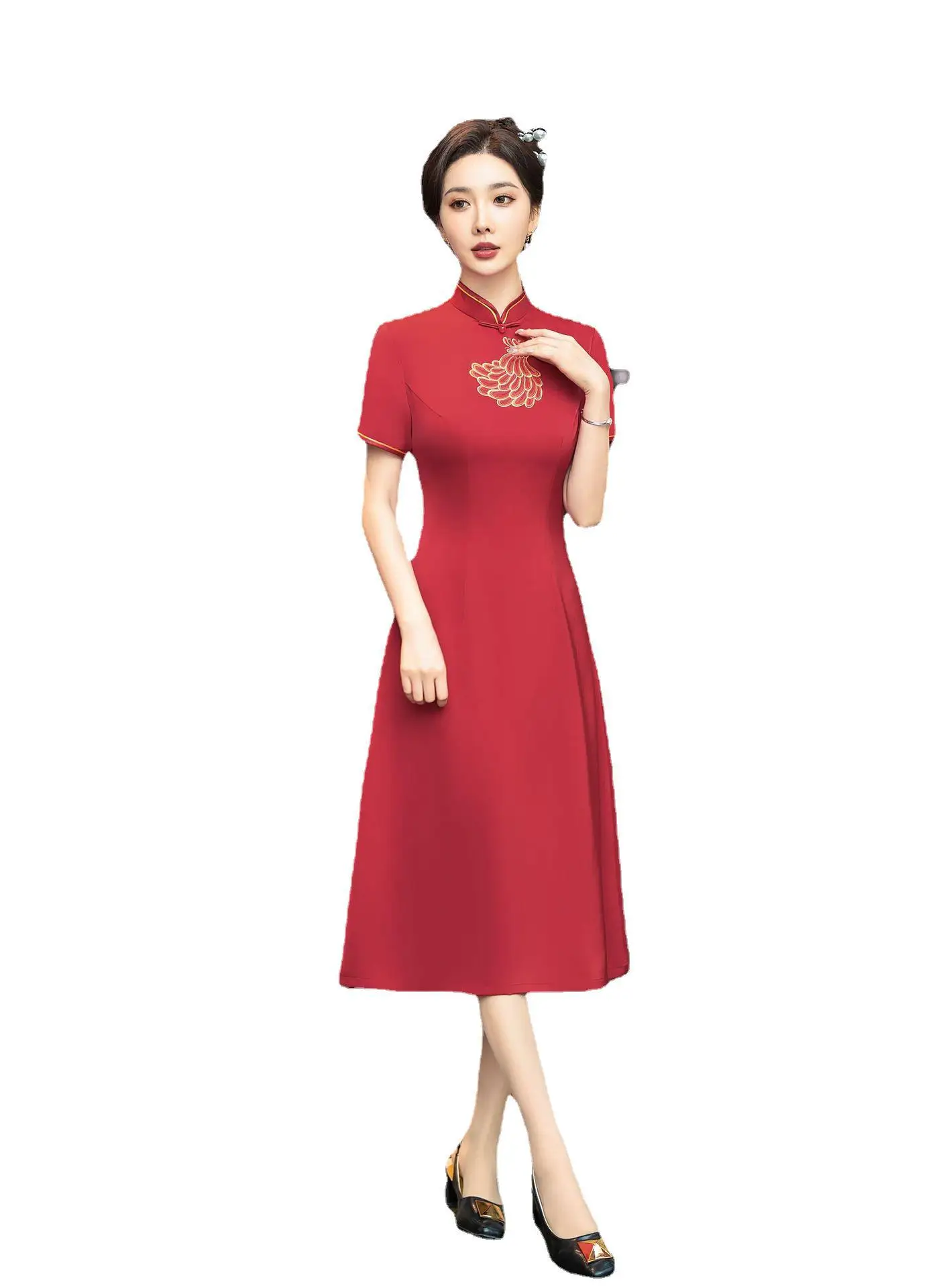 Cheongsam Catwalk Wedding Old Shanghai Engagement Waist-Tight Young Dress Daily Lace Retro Republic of China Style