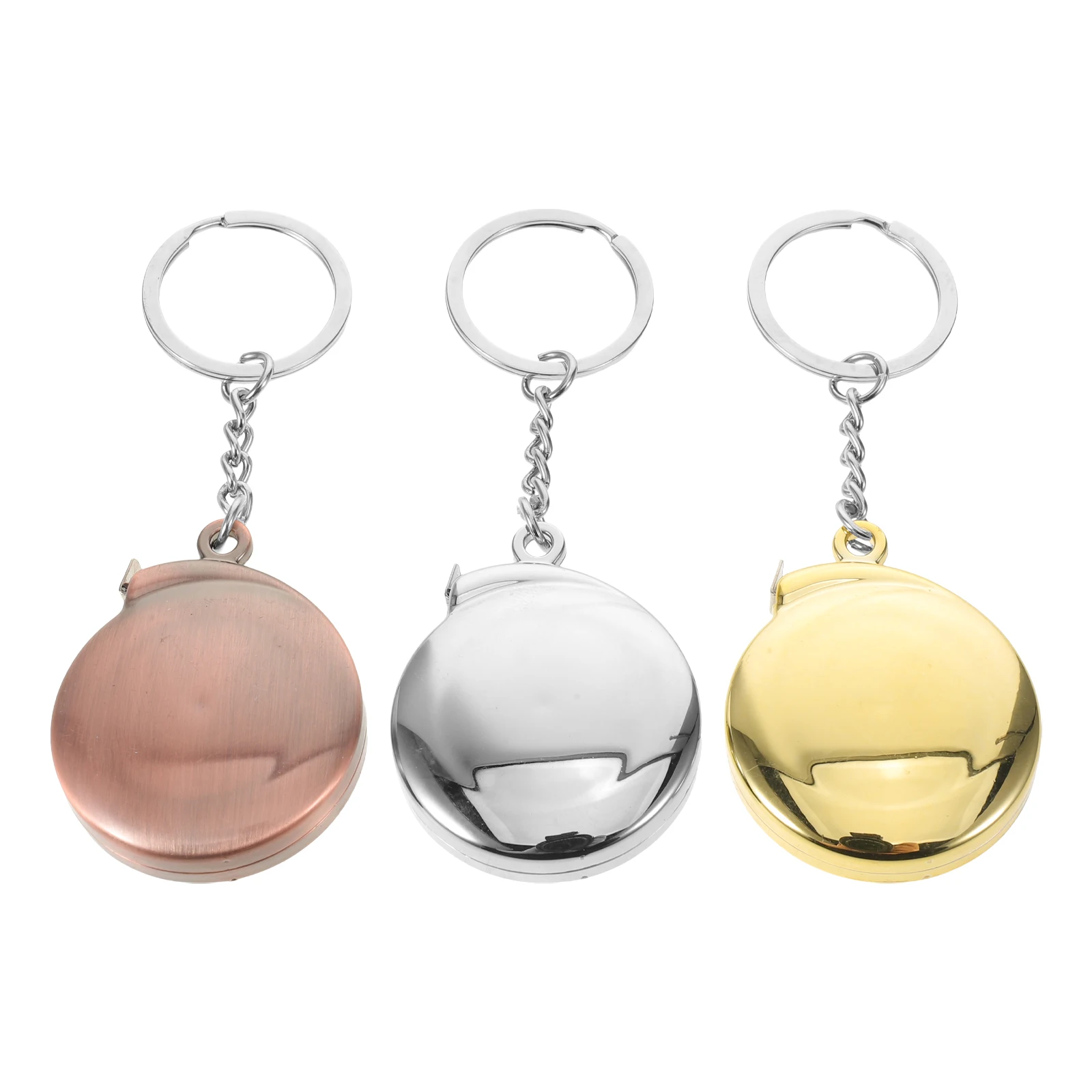 

3Pcs Mini Measuring Tape Keychain Compact Retractable Metal Ruler Portable Measurement Tool for DIY Sewing Craft Projects