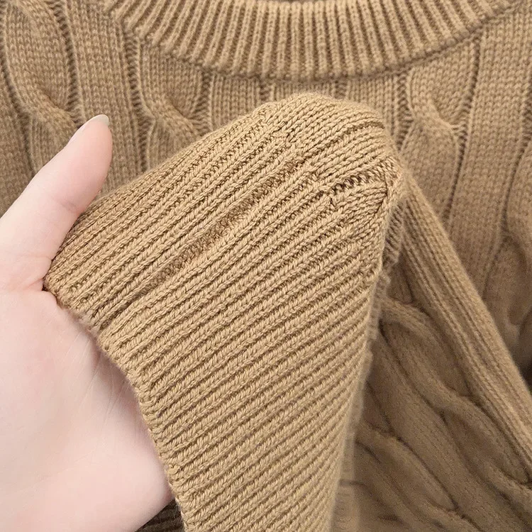 Herren-Kabelstrick-T-Shirt mit kurzen Ärmeln, 100 % Baumwolle, Rundhalsausschnitt, lässig, einfarbig, Sommer-Strick-T-Shirt – Detail 13