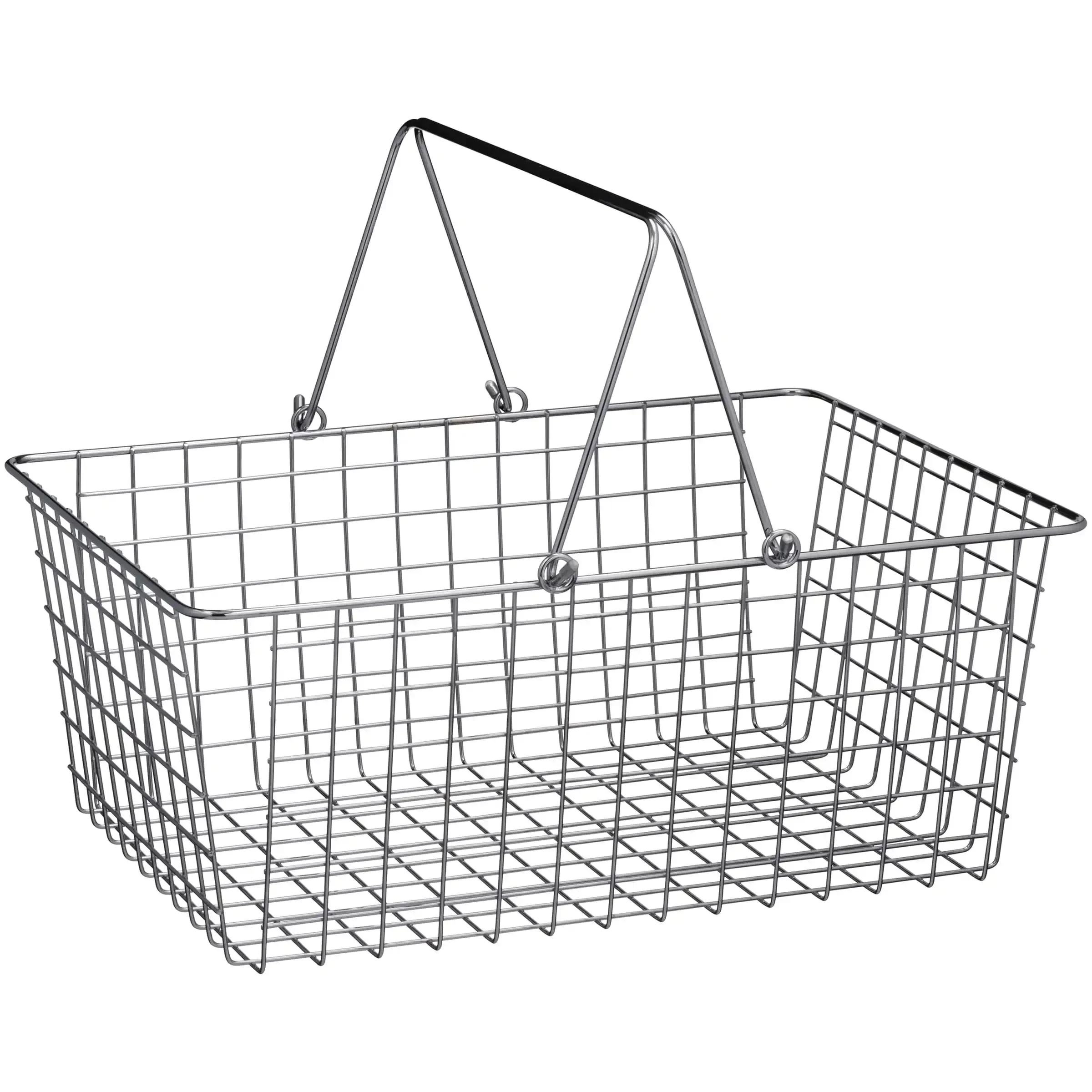 

Spectrum Diversified Steel Wire Storage Basket with Handles for Pantry, Countertop and More, Large, Chrome