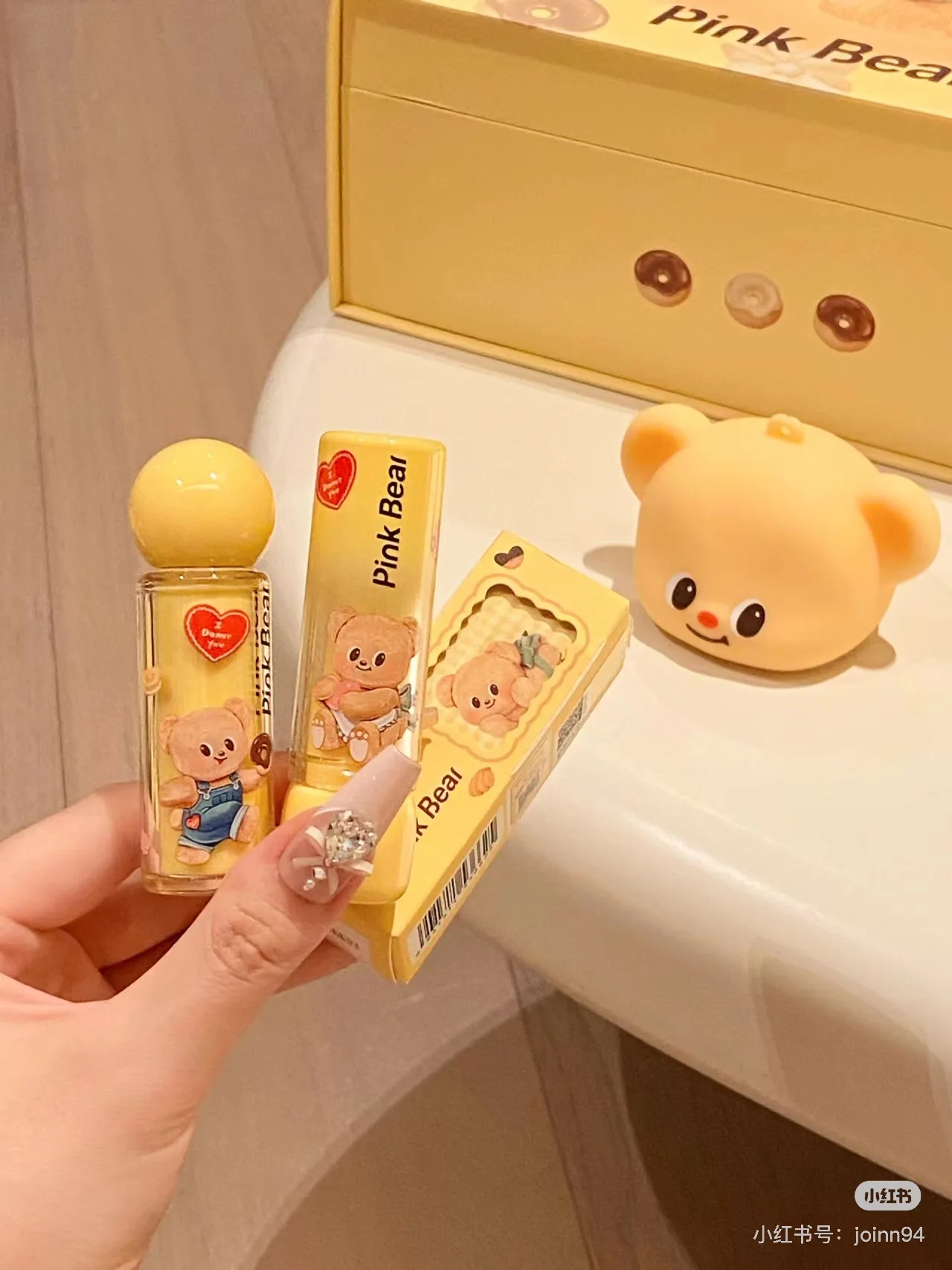 Pinkbear Butter Bear Velvet Lip ลิปสติกโคลนกระจกลิปเคลือบ