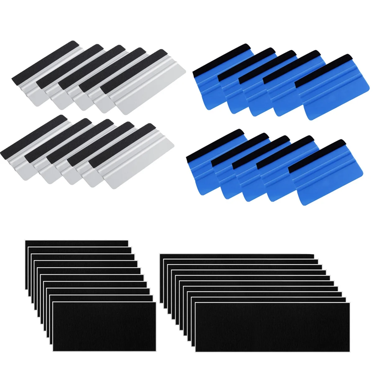 

20 Pack Vinyl Wrap Squeegee 4 Inch / 6 Inch Felt Edge Squeegee Window Film Squeegee Decal Applicator Scraper