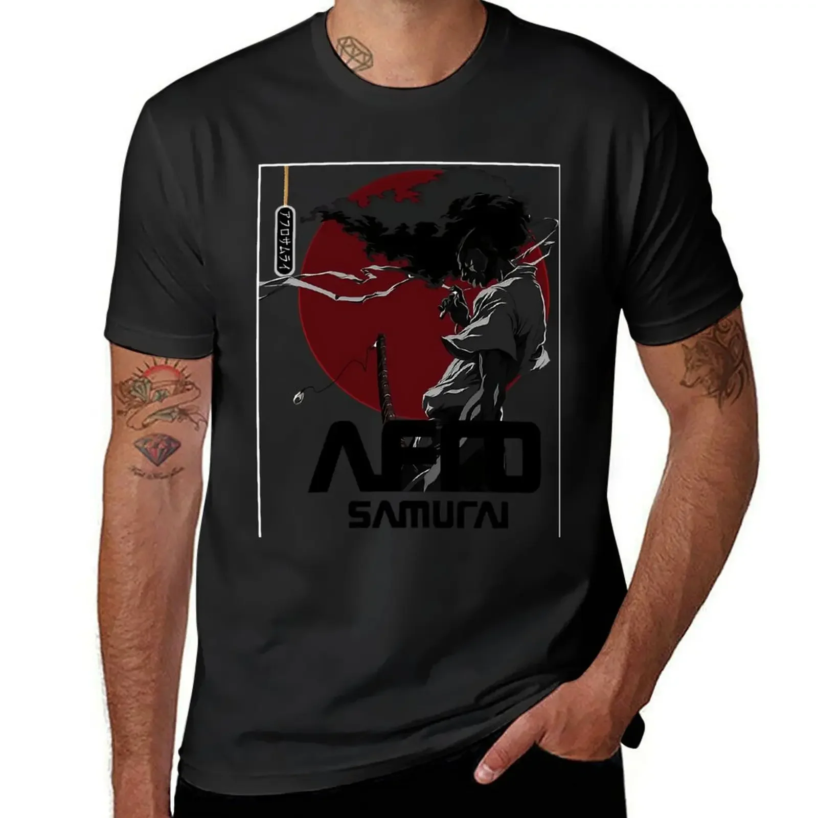 Afro Samurai #g97 T-Shirt sweat vintage clothes quick-drying Aesthetic clothing t shirts for men cotton