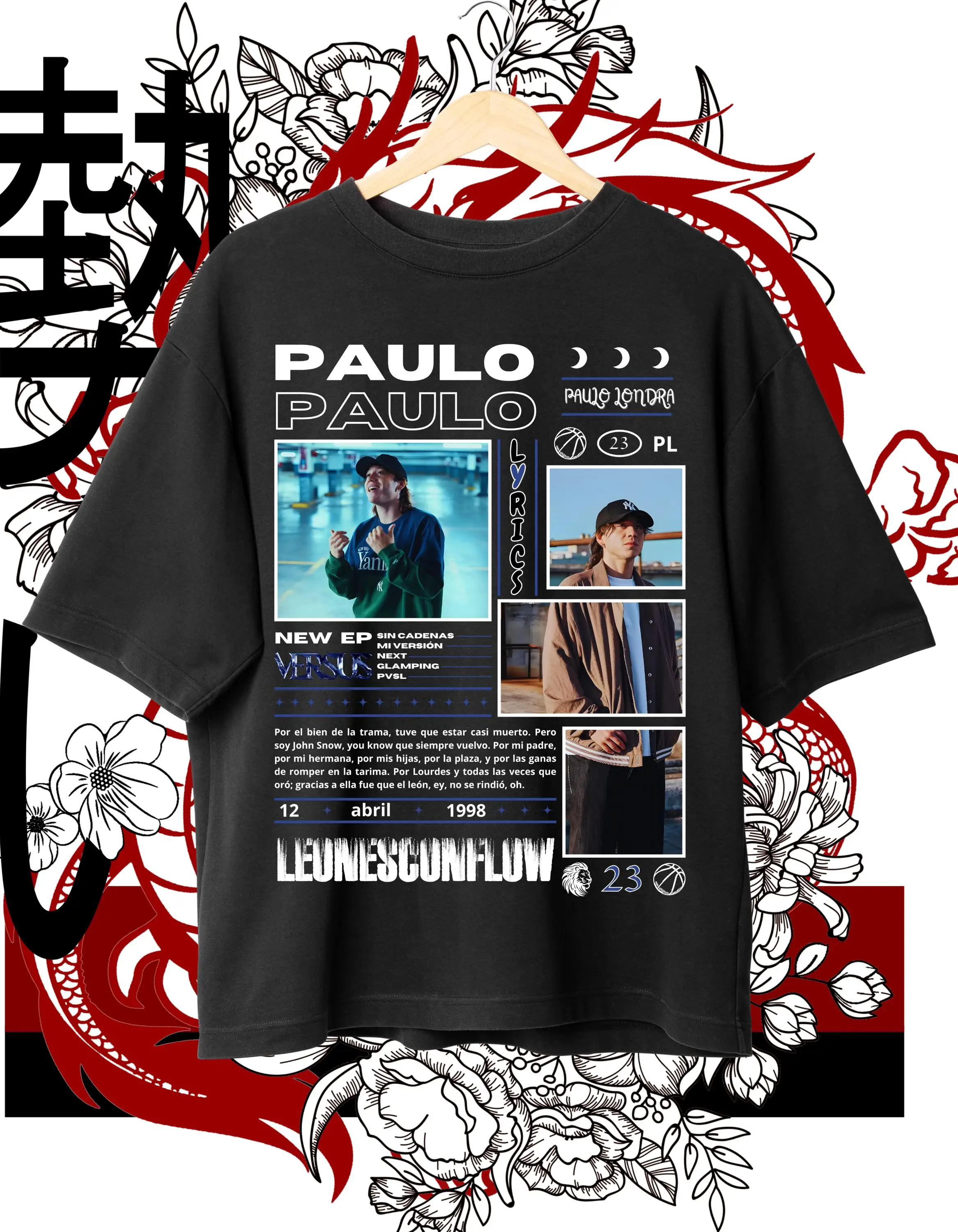 

2526 Summer Paulo Londra T-shirts, high-quality 100% pure cotton printed y2k hip-hop T-shirts for men and women, trendy clothing