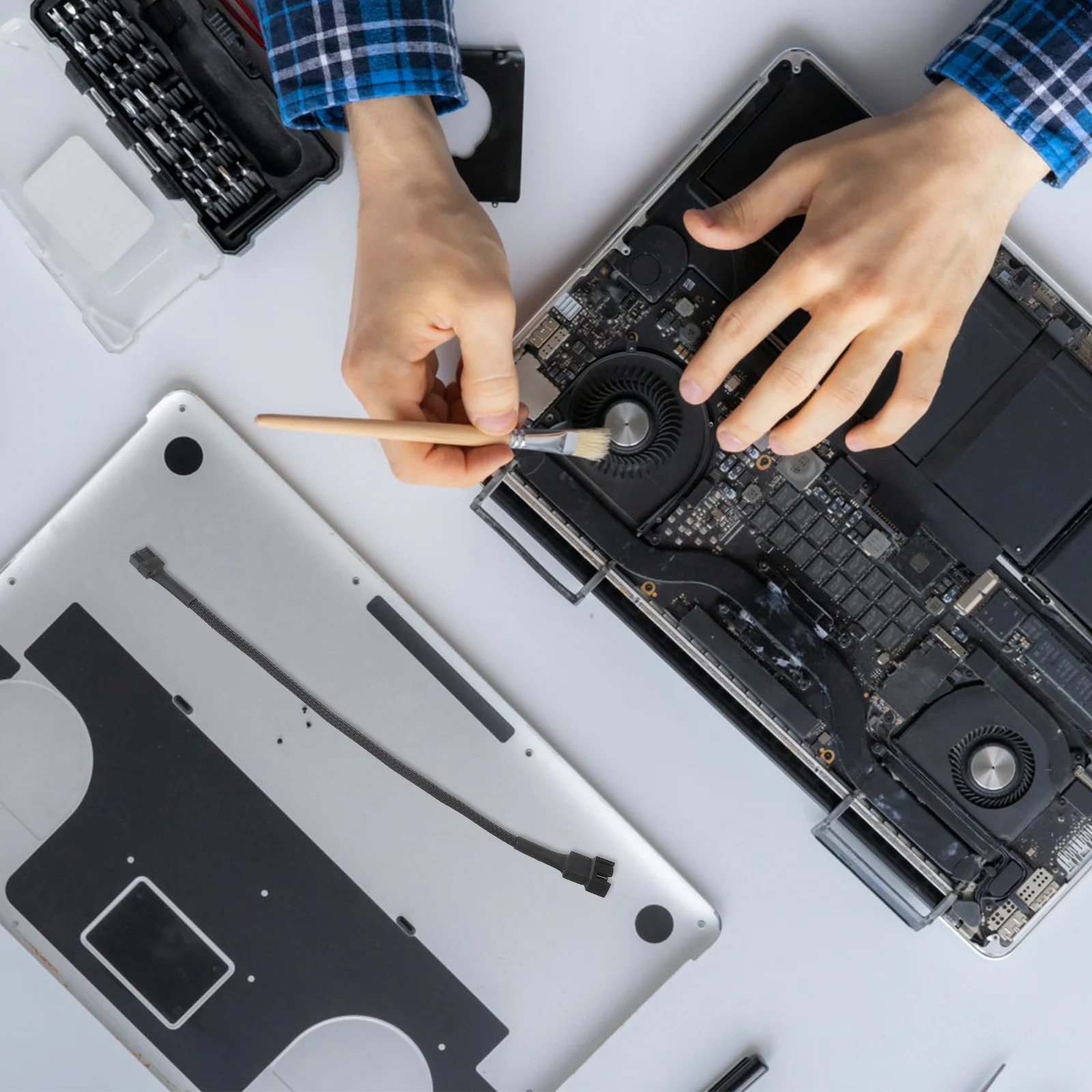 

5pcs Fan Power Supply Extension Cable For Pc Motherboard Cooling Fans Nylon Braided Cord Pwm Compatible Extension Cable For