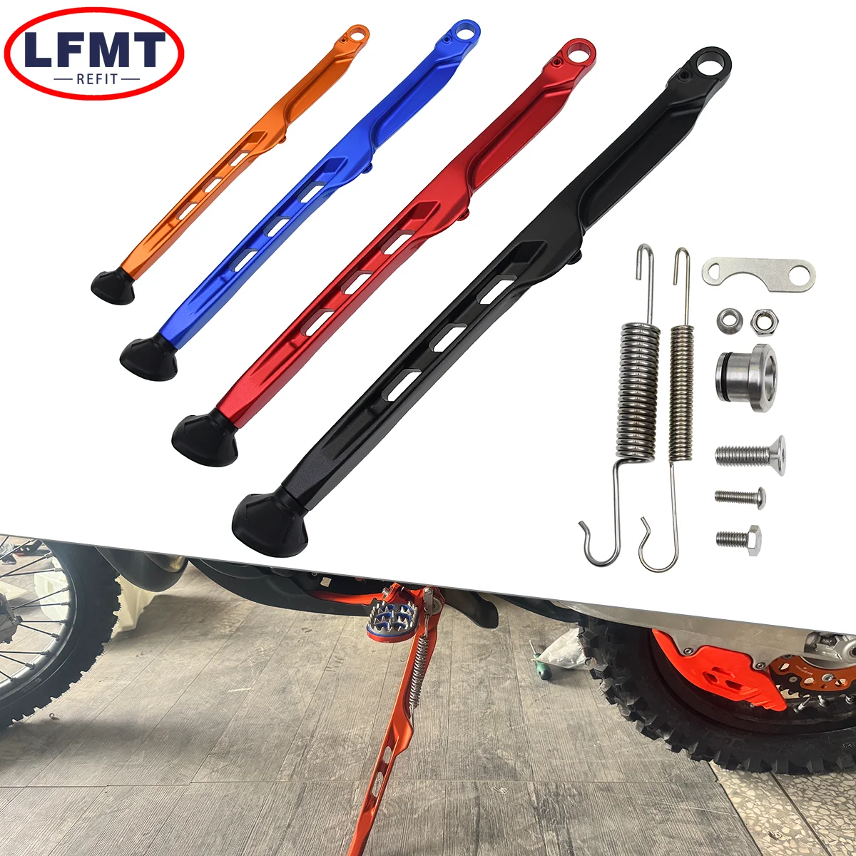 

For KTM XC XCW XCF XCFW EXC EXCF 2008-2025 For Husqvarna TE FE TX FX FS 2012-2025 Motorcycle Parking Side Stand With Spring Kit