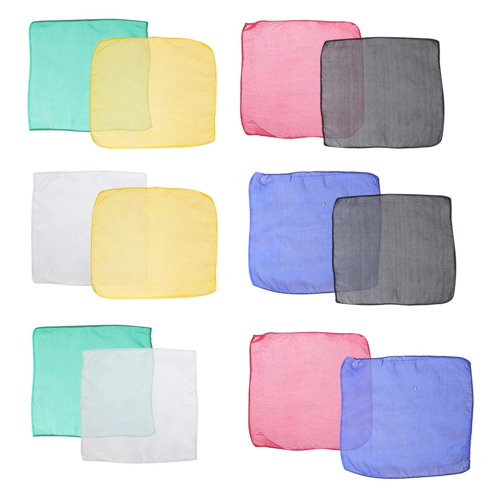 

12Pcs Magician Scarf Lightweight Colorful Funny Scarf Prop for Stage Performance Magician Trick Party Party Prop