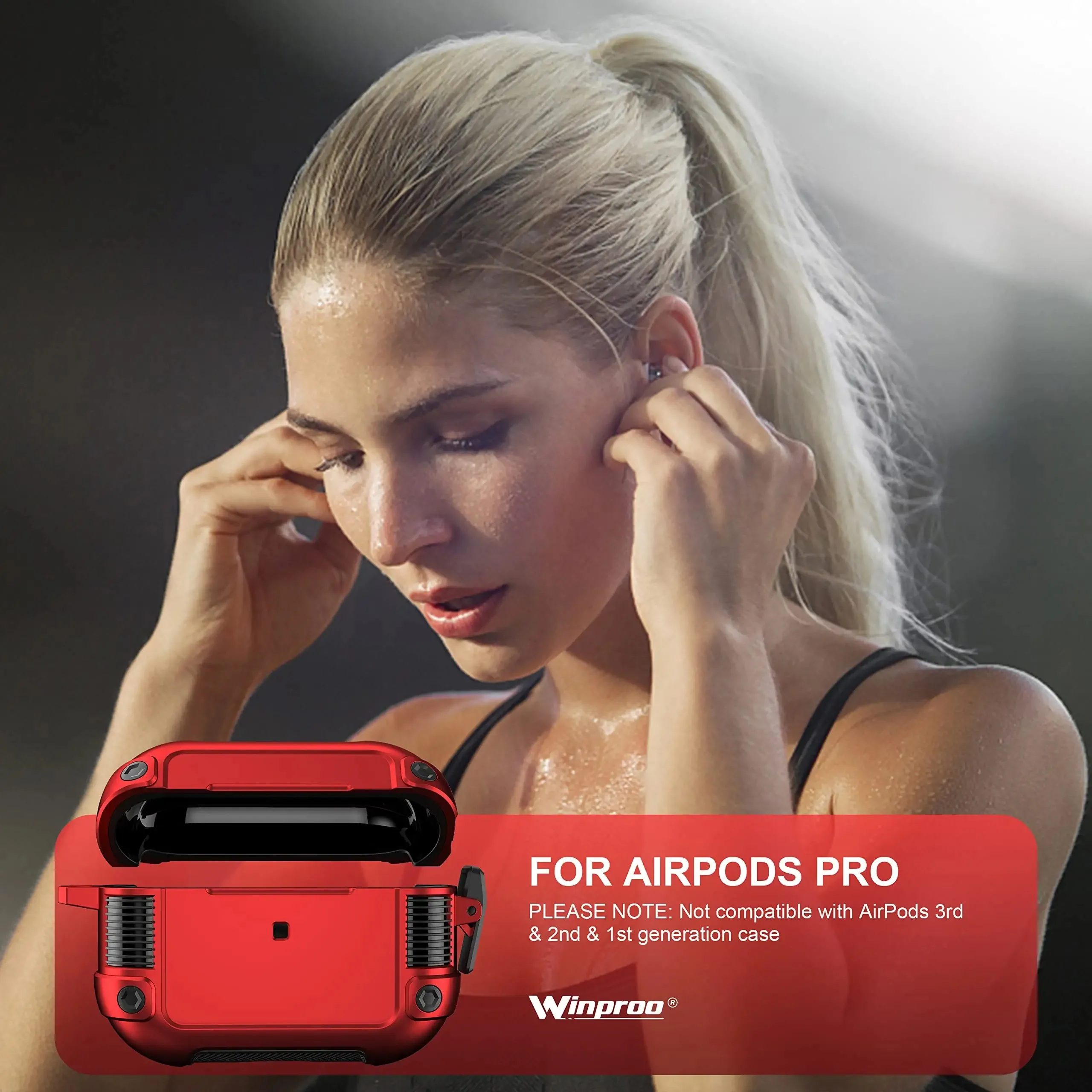 Армированный чехол для Airpods Pro, чехол с зажимом и замком, военный Жесткий Чехол, мужской и женский защитный чехол с брелоком для Airpods 3, чехол