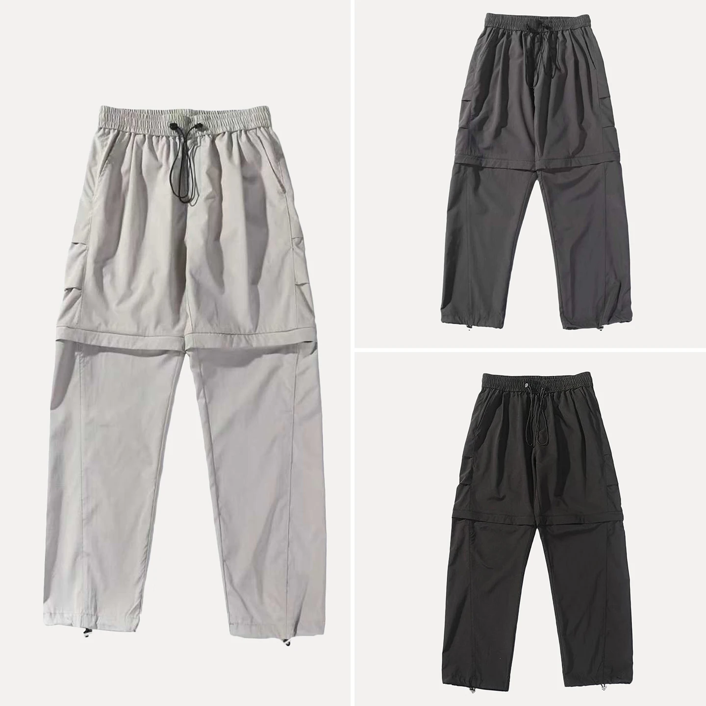 

Универсальные простые уличные рабочие брюки для мужчин, осень 2024, новинка, повседневные свободные брюки из полиэстера, приятные для кожи, дышащие