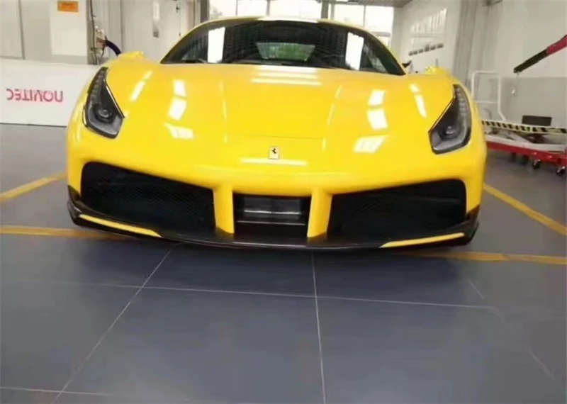 For Ferrari 488 GTB Upgrade To Novitec Style Real Carbon Fiber Front Lip Front Bumper Lower Lip Under Car Accessories Body Kit