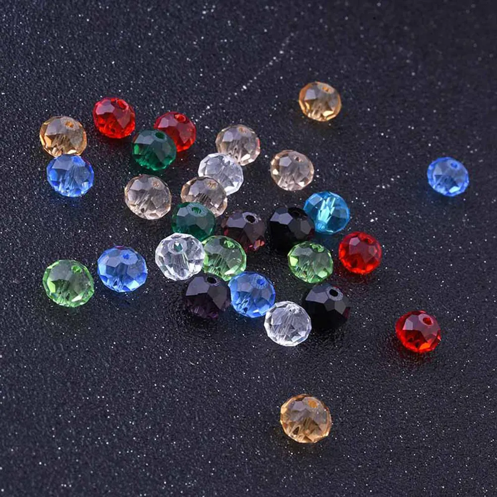 6mm Flat Glass Beads 500 Pieces 10 Colors Spacer Bead Set for DIY Bracelet Necklace Jewelry Making