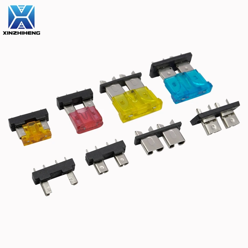 10pcs PCB Board Safety Clip Insertion Type Mini Small Medium Car Fuse Holder With 1A 2A 3A 5A 7.5A 10A 15A 20A 25A 30A Auto Fuse