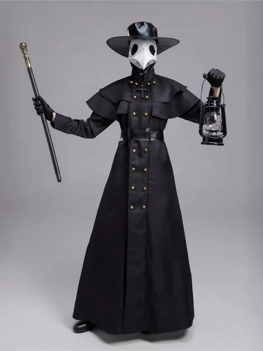 中世風 スパンクス スリーピース ローリーン 大人用 ペストドクター カラス 長いくちばし 映画公演コスチューム 新入荷 ステージ衣装