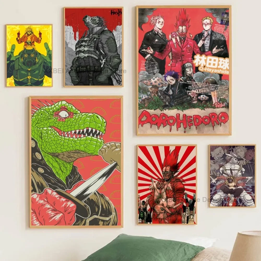 1pc Dorohedoro Anime Poster Decorative Painting Bedroom Bedside Wall Sticker Living Room Cafe Entrance Modern Art Decoration