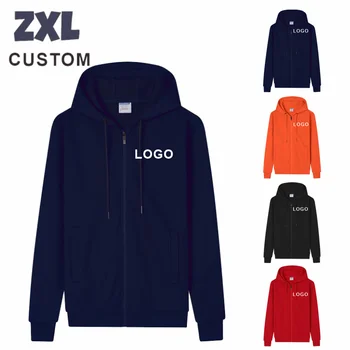 Polar do velo Zip Hoodie com logotipo pessoal do grupo da empresa, design personalizado, marca DIY impressão bordado, inverno Streetwear, novo