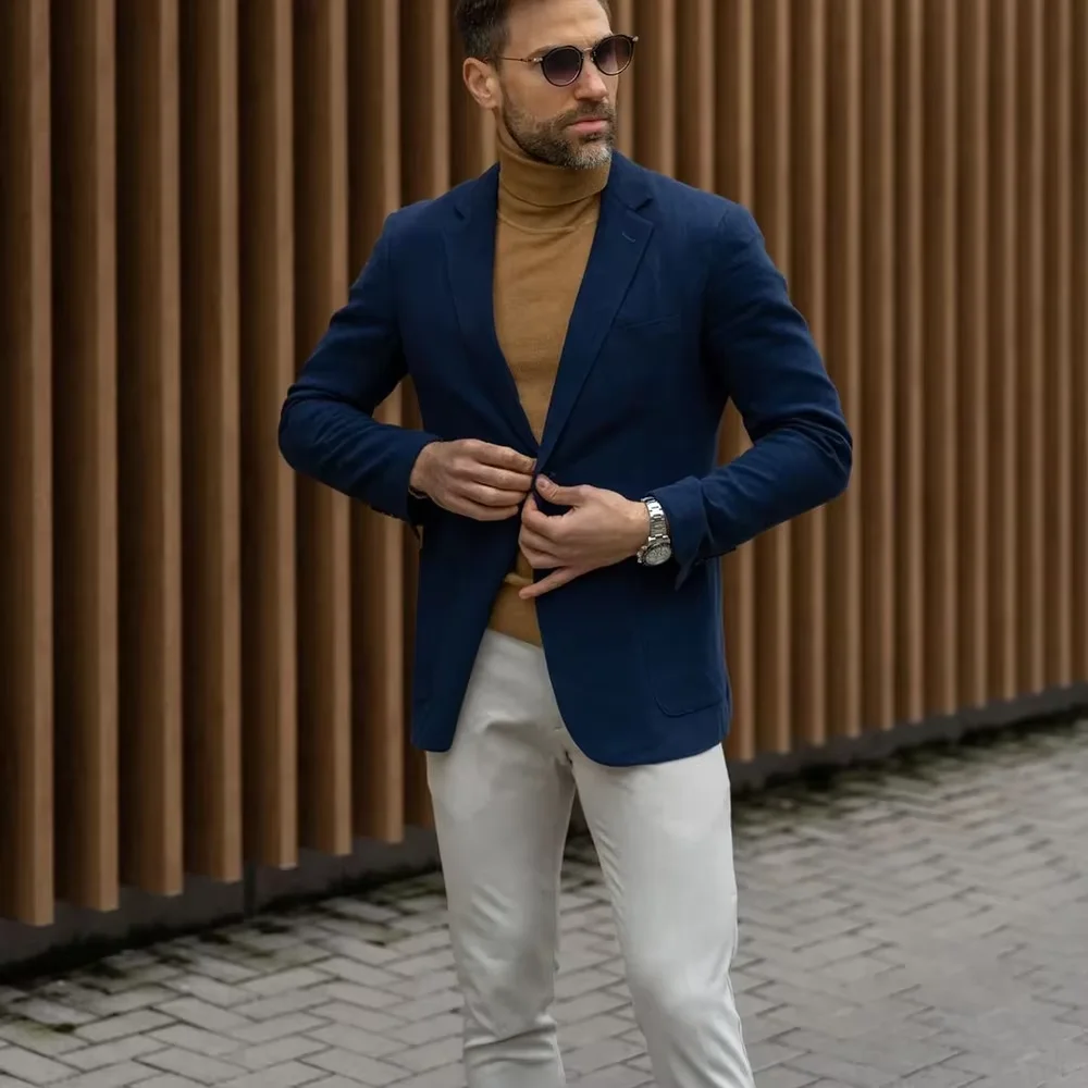

Elegant Vintage Suits For Men Single Breasted Two Pieces Jacket And Pants Peak Lapel For Business Office Special Occasions