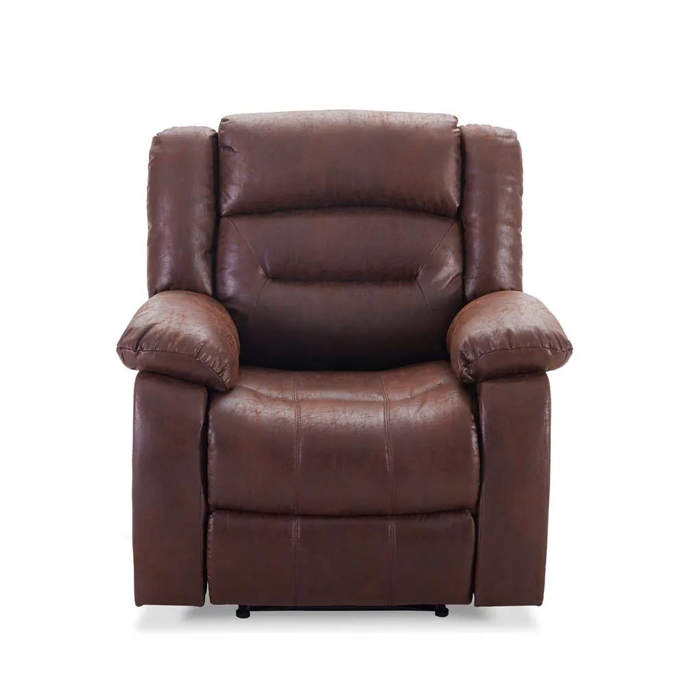 Brown PU leather heated massage electric lounge chair ergonomic lounge with 8 vibration points