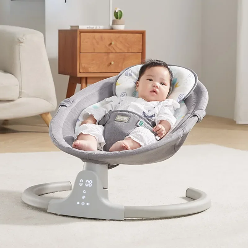Bluetooth Music Rocker Electric Rocking Chair for Baby Bed, 5-speed Sway Baby Bouncers, Remote Control Sleeping Baby Rockers