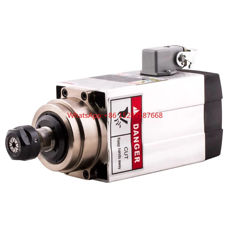 High Quality 1.5kw 220v/380v 18000RPM Air Cooled Square Spindle Motor For CNC Engraving Machine