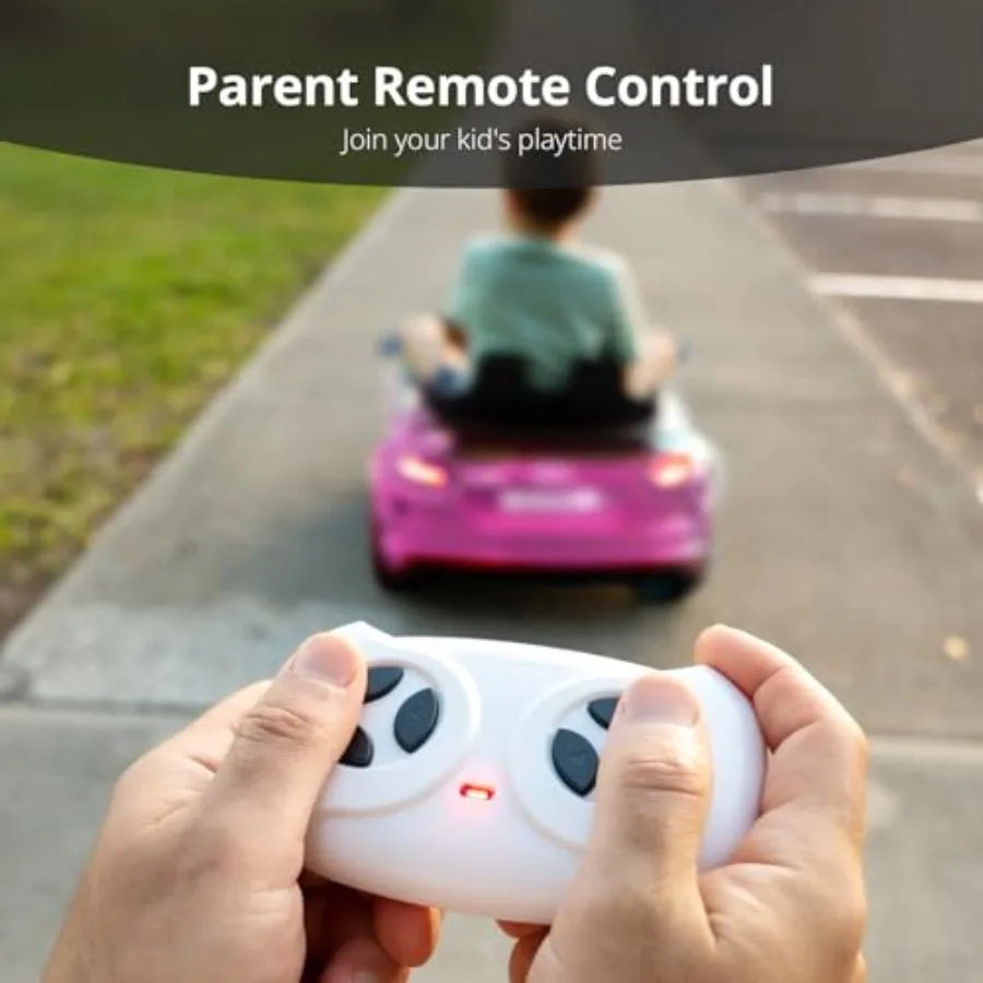 سيارة كهربائية لركوب أودي 6 فولت مرخصة على لعبة سيارة للأطفال الصغار مع جهاز تحكم عن بعد - وردي