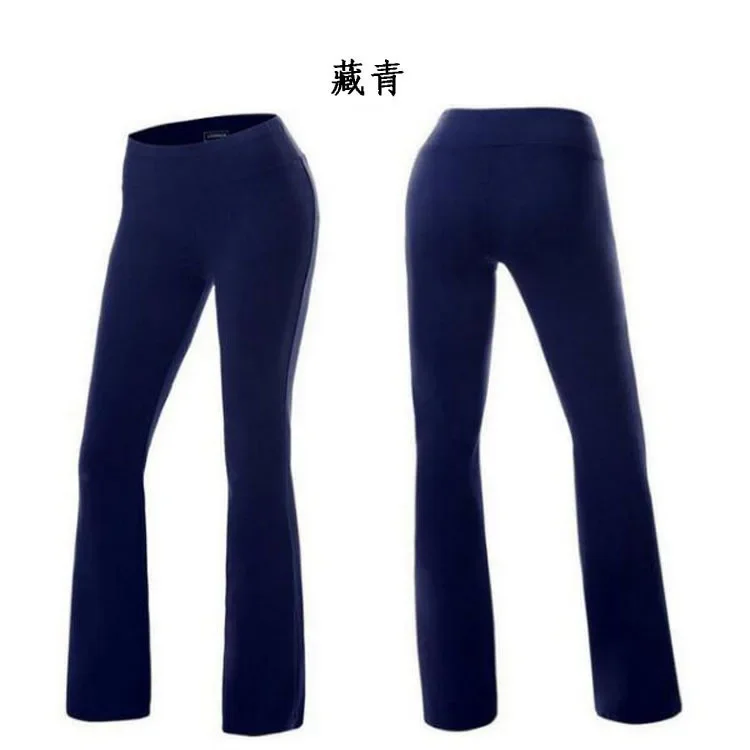 Mulheres leggings soltas esportes calças de perna larga yoga correndo treino calças retas cor sólida