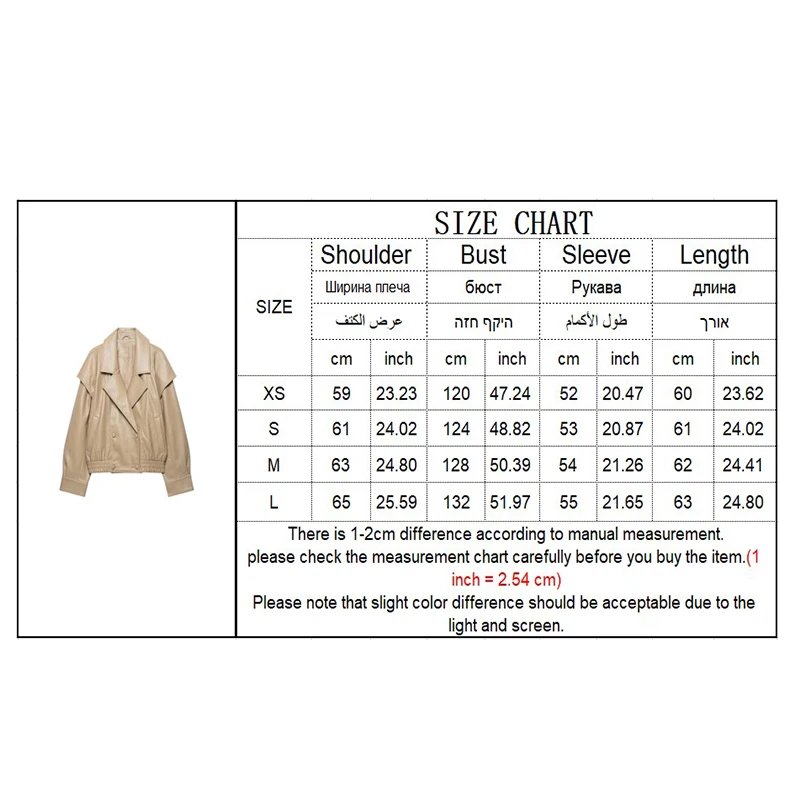 Guobioziy 2026 Autumn Women Aviator Bomber Jacket Notch Collar Double Breasted Front Shoulder Detail Cuffed Sleeve Daily Coat