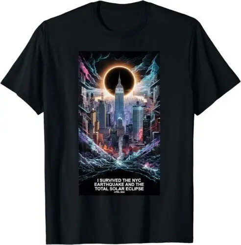 I Survived The NYC Earthquake and the Total Solar Eclipse Unisex T-ShirtAnime Pattern Y2K Summer Brand