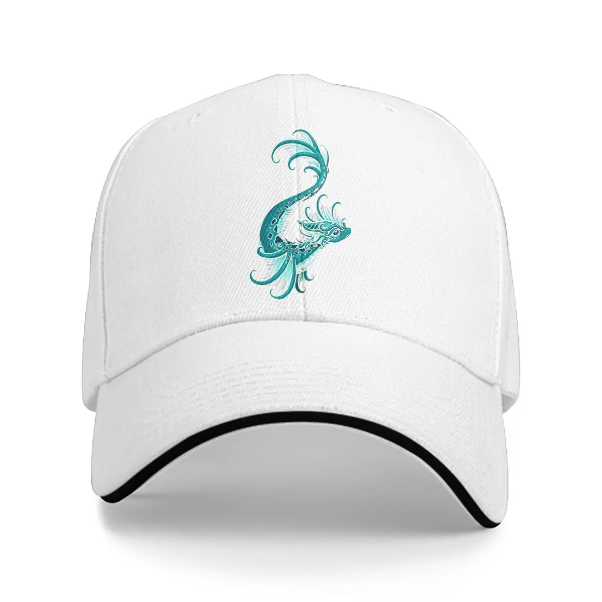 Pure Color Dad Hats Water Dragon Hat Sun Visor Baseball Caps Dragon Design Peaked Cap