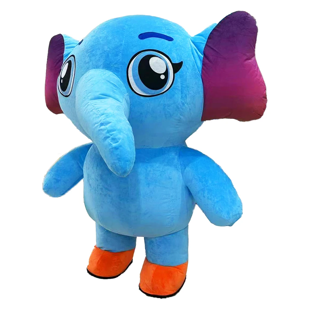 

Inflatable Elephant Costume Mascot Parade Adult Character Cosplay Animal Birthday Halloween Party Event Plush Set