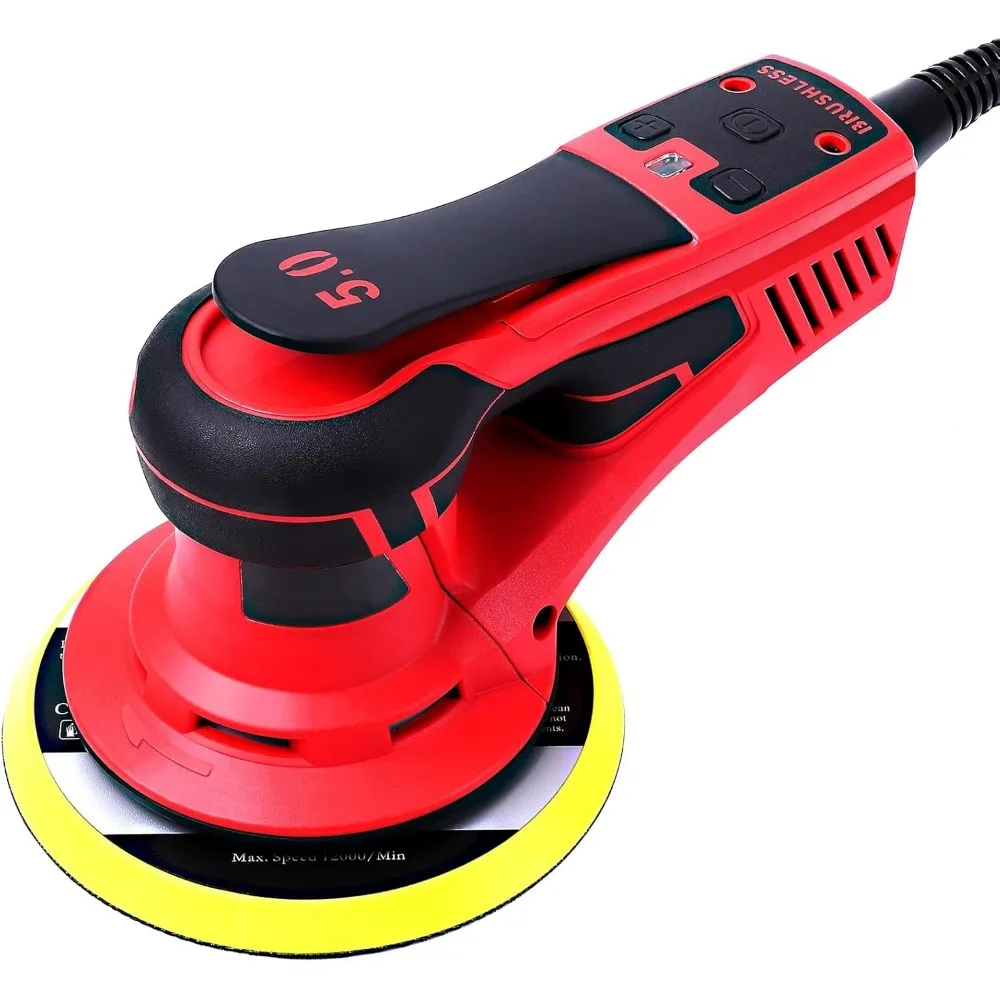 

Electric Random Orbital Sander with 4000-10000 RPM, 6 Inch Round Sanding Pad, Low Vibration & Quiet Operation, Dust Collection P