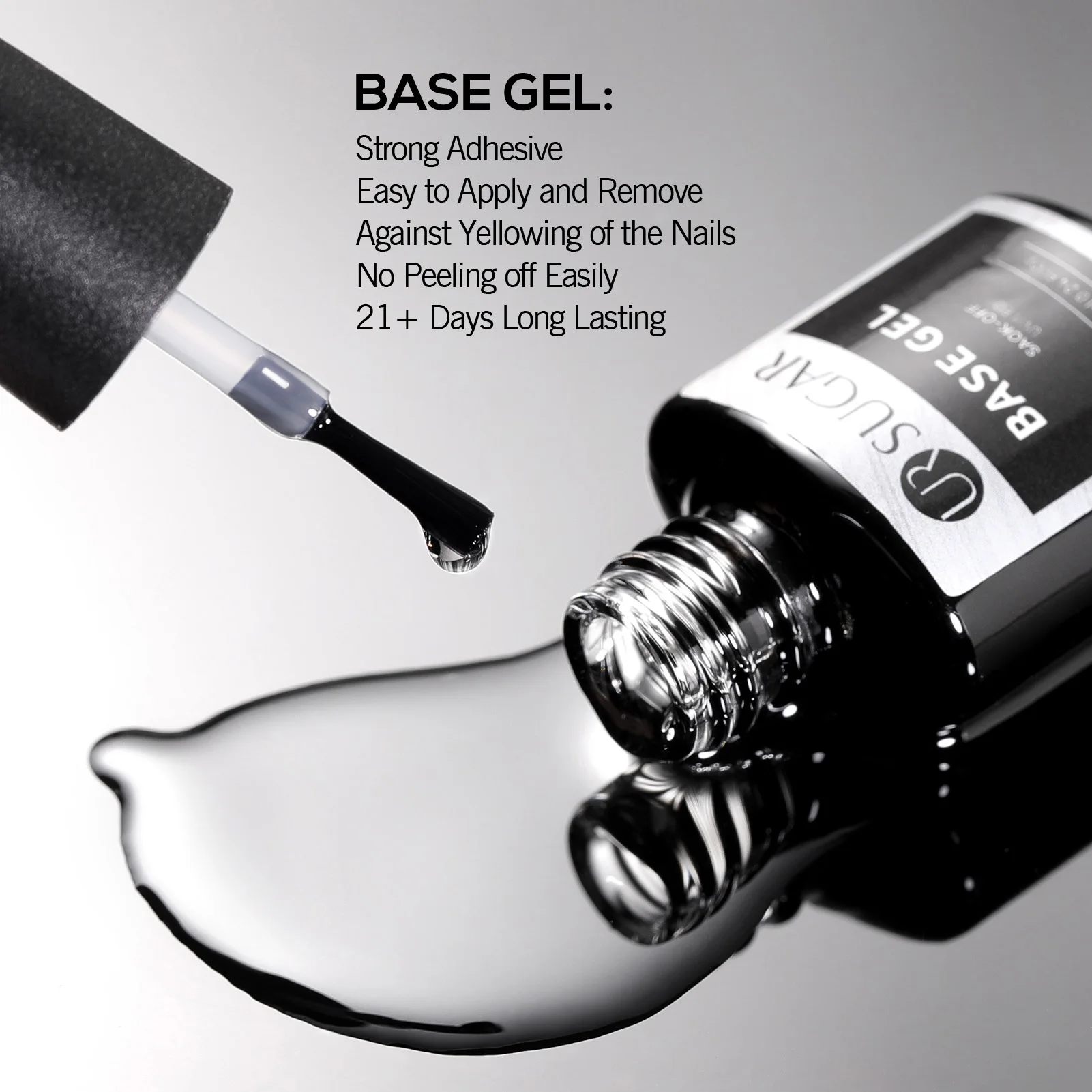 UR SUGAR 7 ml Clear Base Top Coat Luminous UV Gel Kit Semi Permanent Soak Off UV Gel Nagellack Nagelspitzen Funktionsset Maniküre