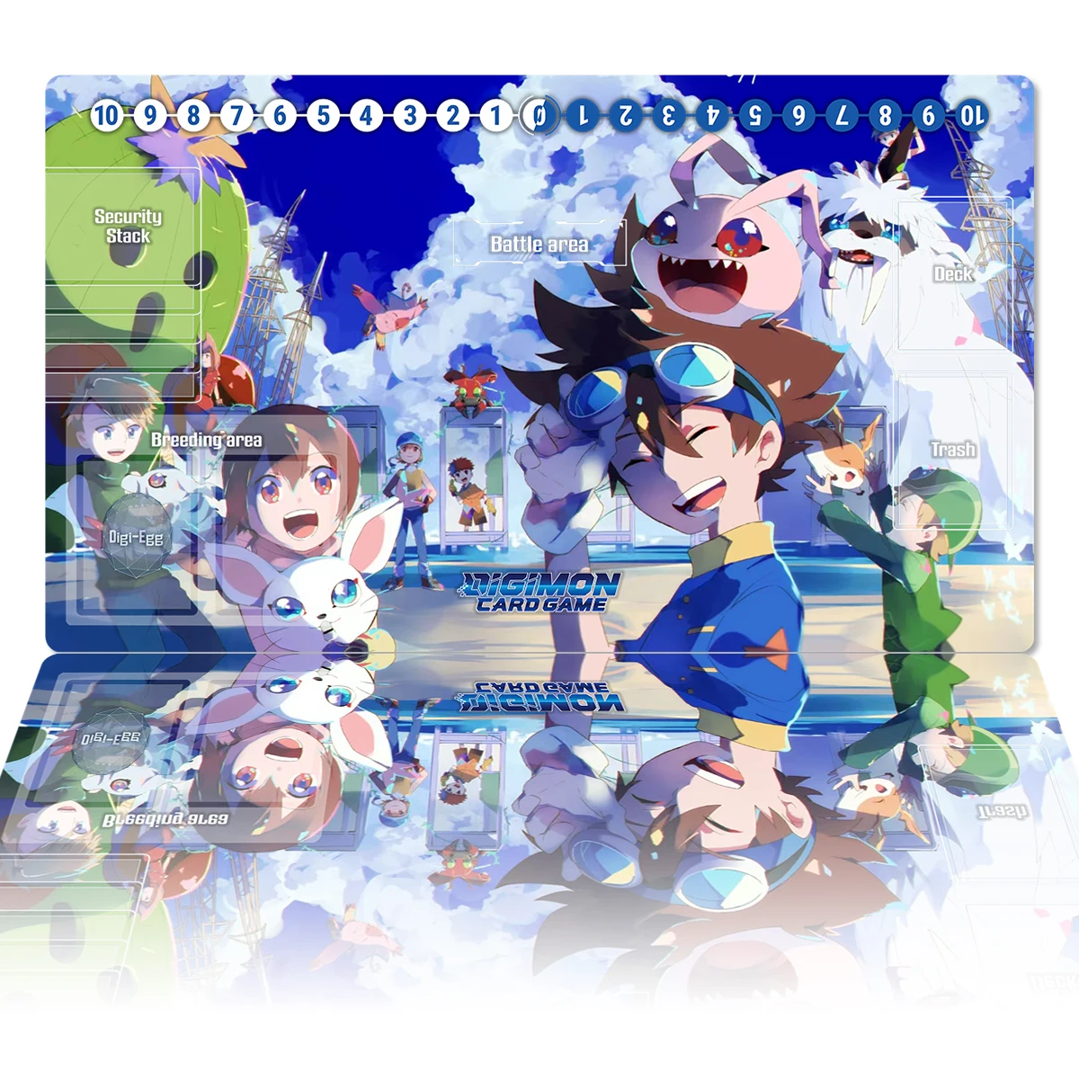 Digimon Playmat Monster Tamers DTCG CCG Board Game Trading Card Game Mat Anime Mouse Pad Desk Mat Gaming Accessories Zones & Bag