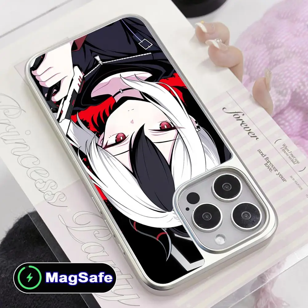 

Чехол для телефона Blue Archive Kayoko для iPhone 17, 16, 15, 14, 13, 12, 11 Air Pro Max Plus Magsafe с серебряным покрытием, красочный чехол для смартфона