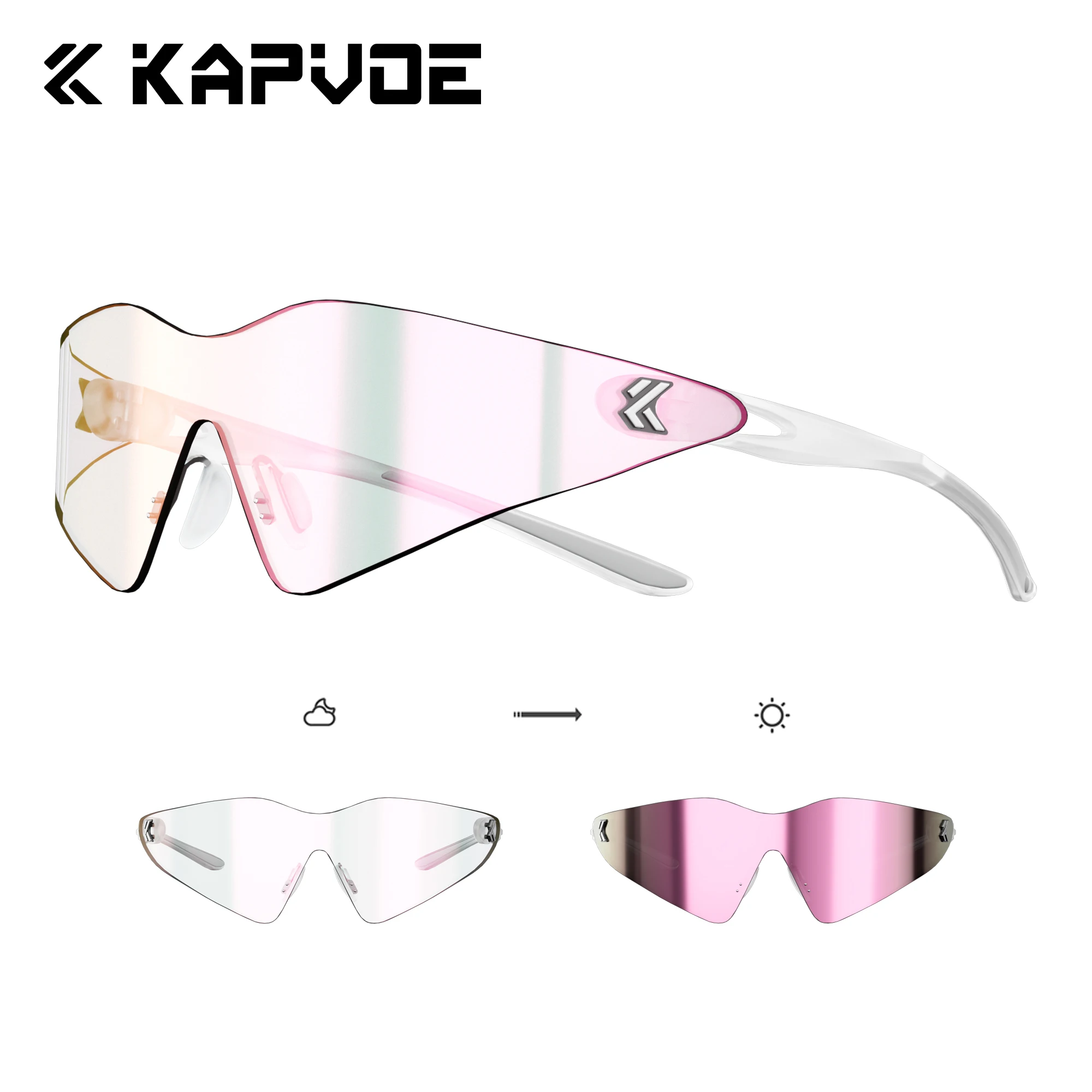 

Солнцезащитные очки KAPVOE UV400 фотохромные для велоспорта, унисекс, стильные, для активного отдыха, бега, спорта, MTB и вождения