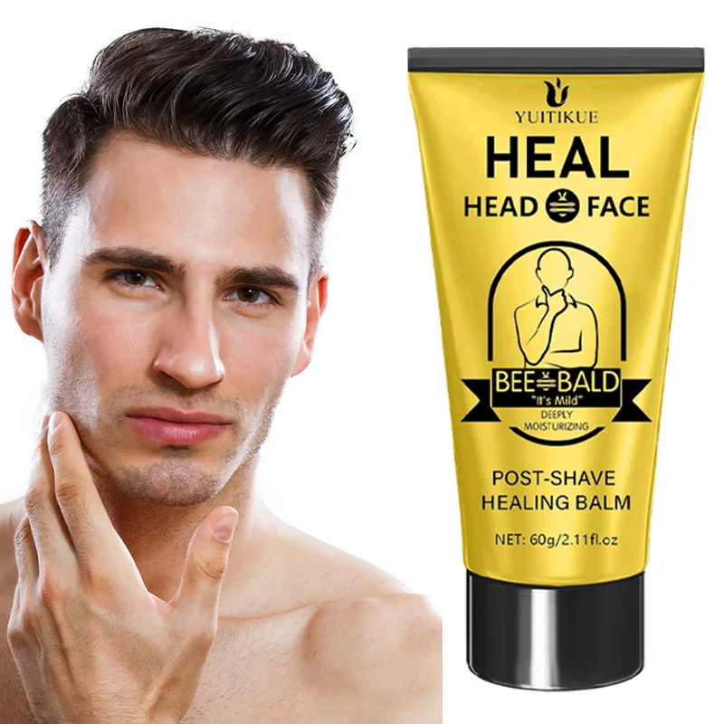 

YUITIKUE Post-Shave Healing Balm 60g - Soothes & Moisturizes, Prevents Razor Burn & Bumps, Lightweight & Non-Greasy