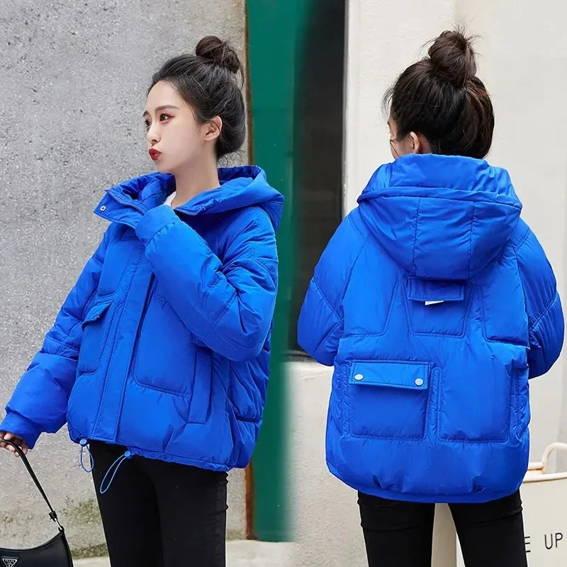 2022 New Women Winter Down Padded Jacket Women's Hooded Cotton Coat WarmThick Loose Parkas Coat Female Outwear Winter Jacket