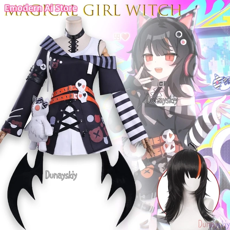Magical Girl Witch Trial Kizuna Coco Cosplay ssississi 3) Personaje del juego de anime Traje de juego de rol Fiesta de carnaval Traje de juego de rol Cos