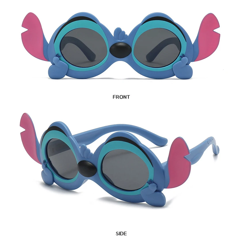 Occhiali da sole Disney Stitch Angel Adorabili occhiali UV400 Anti-UVA UVB Vacanza Disneyland Trip Y2K Occhiali da sole morbidi polarizzati