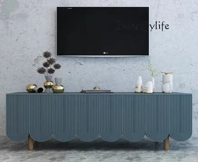 

Nordic simple modern TV cabinet storage personality creative paint living room post-modern designer