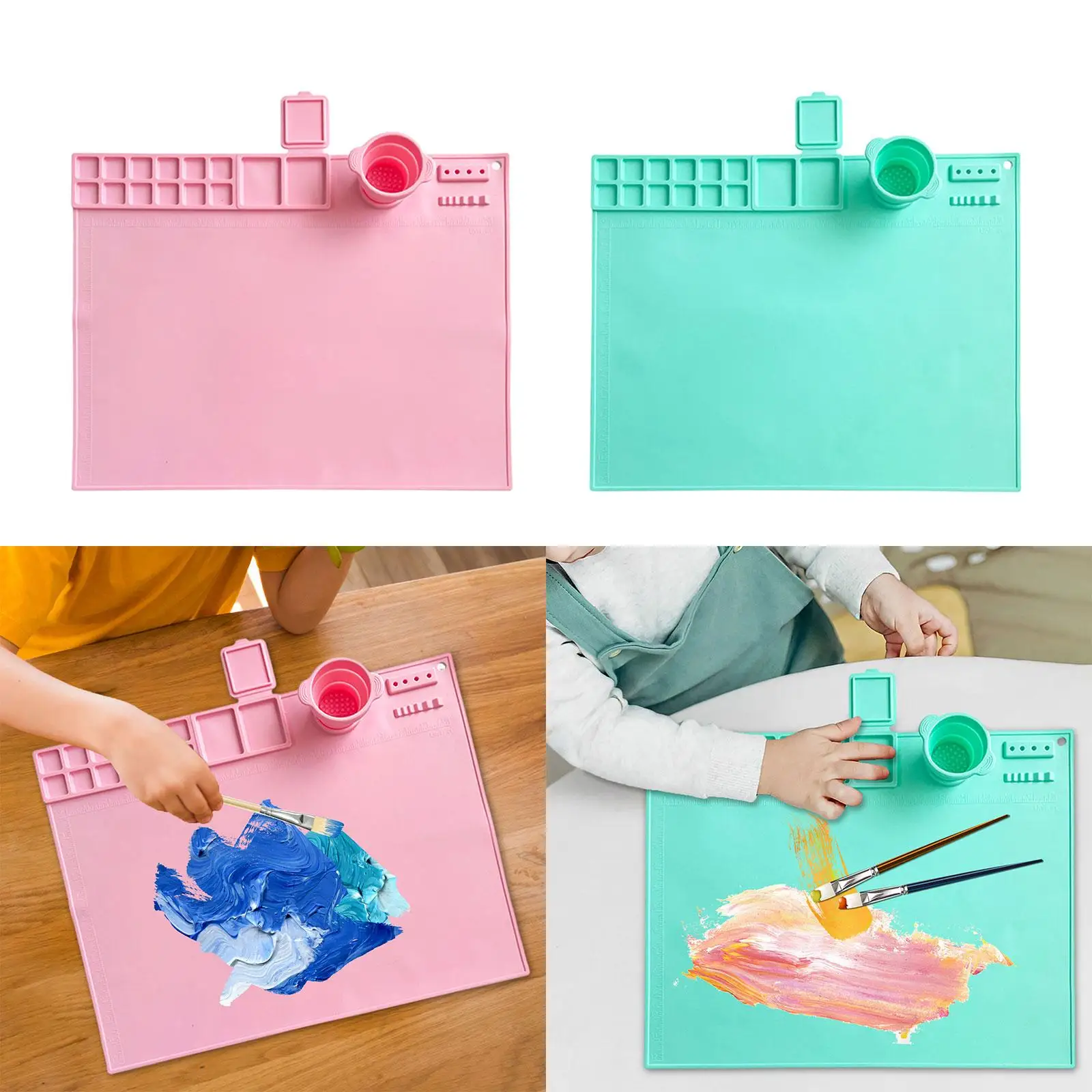 Silicone Craft Mat Table Protector Counter Pad Reusable Silicone Painting Mat Silicone Mat for Resin Casting, Clay Project