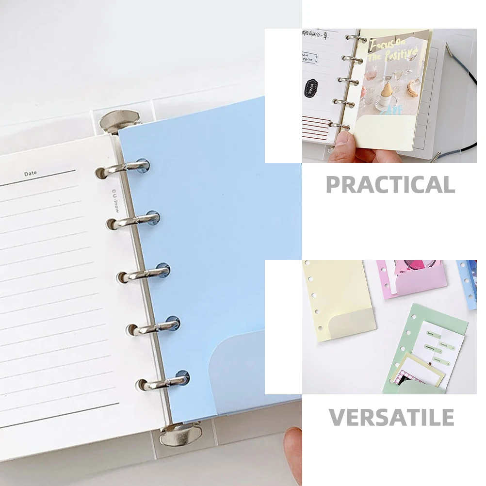 

2 Bags Insert Page Storage Reusable Zippered Binder Pockets Organizers Folders Pouches Inserts Soft