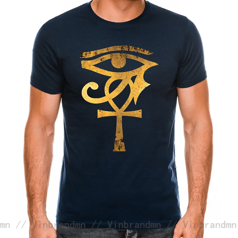 Egyptian Eye Of Horus Ankh Egypt Archaeologist Unisex Baseball T-Shirt Egypt Pharaoh Black T Shirt Summer Clothing