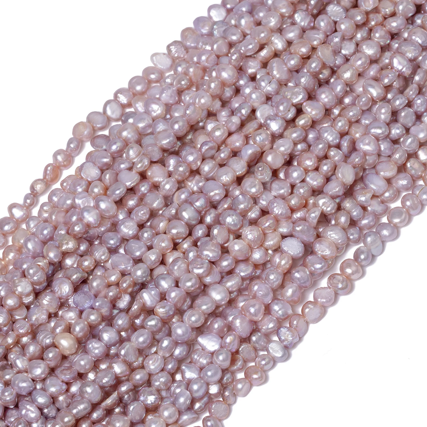 4-5mm Natural Freshwater Pearls Beads Pink Irregular Bye Hole Loose Beads for Jewelry Making Handmade DIY Necklace Accessories