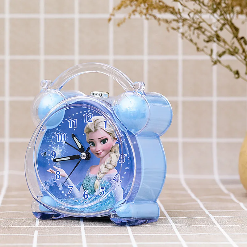 Disney Frozen Anna Elsa Cute Simple Creative Princess Snow White Minnie Children\'s Cartoon Alarm Clock Home Decor Table Clock